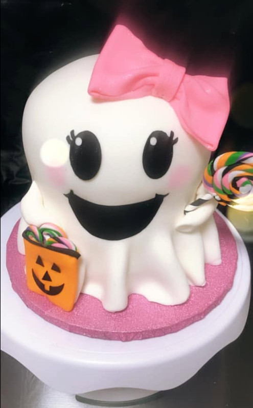 Baby Ghost Cake · custom cake by Zugar Coma Zweetz