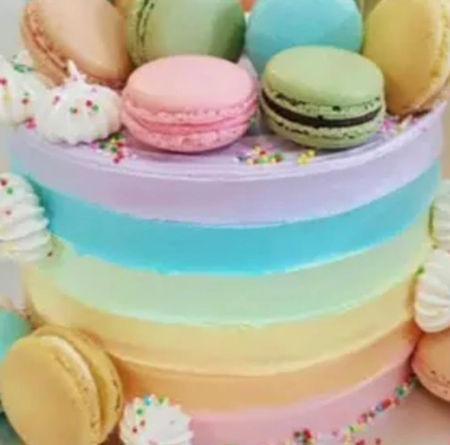 Macroon Delight Cake · custom cake by Zugar Coma Zweetz