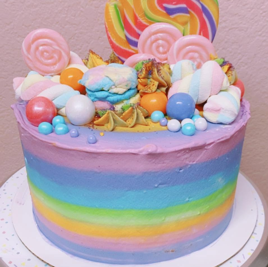 Rainbow Candy Cake · custom cake by Zugar Coma Zweetz