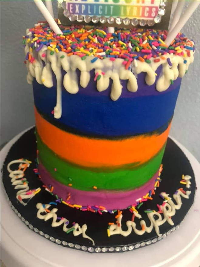 Specialty Lyrics Cake · custom cake by Zugar Coma Zweetz