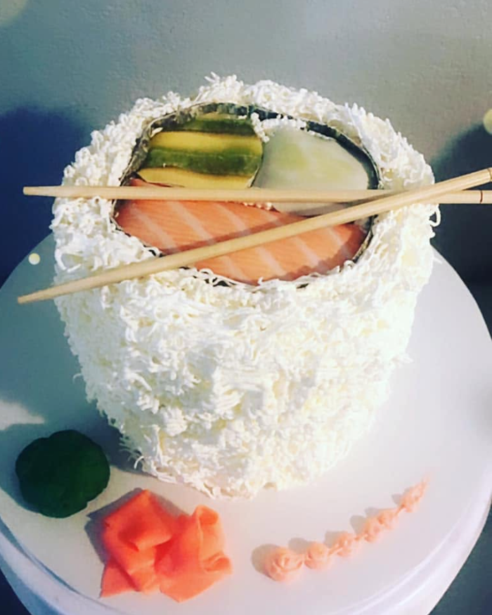 Sushi Cake · custom cake by Zugar Coma Zweetz