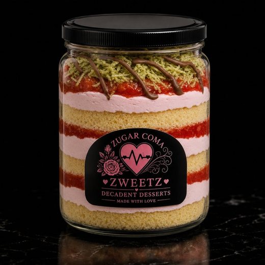 Dubai Strawberry Decadent Dessert Jar