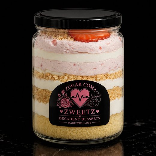 Strawberry Cheesecake Decadent Dessert Jar