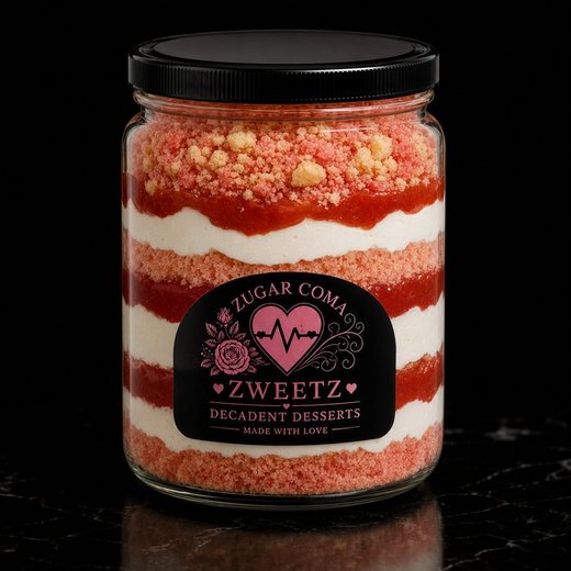 Strawberry Crunch Decadent Dessert Jar