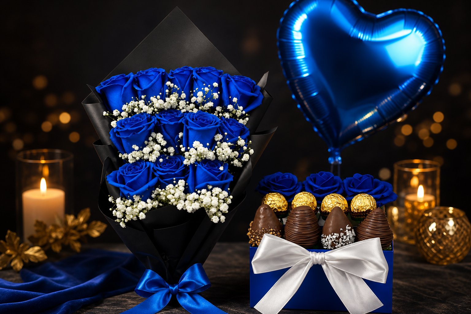 Sweet Hello · Blue gift ensemble